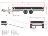 PKW Anhänger ANSSEMS ASX 3000.405×203 Go-Getter + Auffahrrampen + Seilwinde + Abstellstützen