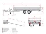 PKW Anhänger ANSSEMS ASX 3000.405×203 + Auffahrrampen + Seilwinde + Abstellstützen